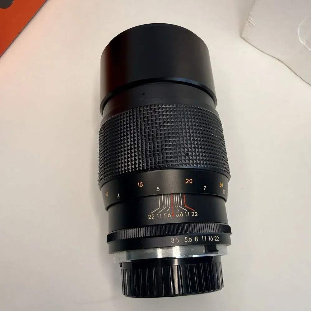 Kamero 200mm f3.3 Telephoto Lens Minolta Mount Vintage Rare 70s Optics Untested